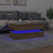 Măsuță de cafea cu lumini LED, stejar artizanal, 90x50x40 cm - WALTI WALTI