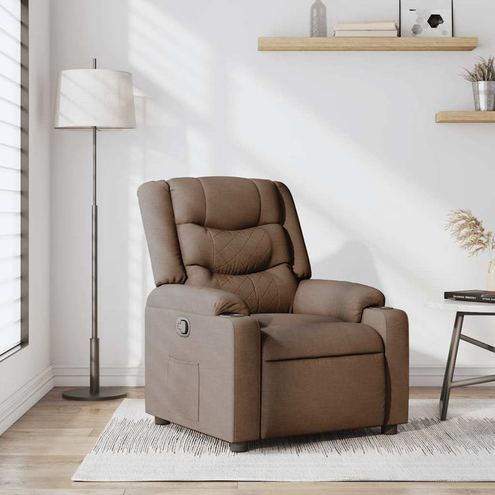Fotoliu rabatabil, maro, material textil WALTI