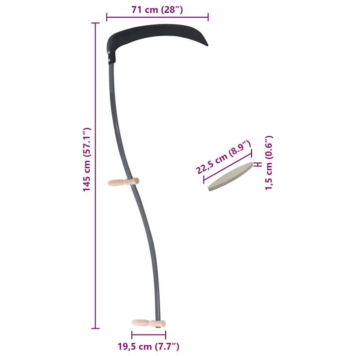 Coasă cu piatră de șlefuit 145 cm - WALTI WALTI