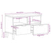 Dulap TV, negru, 70x33x46 cm, lemn prelucrat - WALTI WALTI