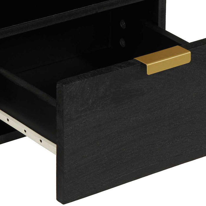 Dulap TV, negru, 70x33x46 cm, lemn prelucrat - WALTI WALTI