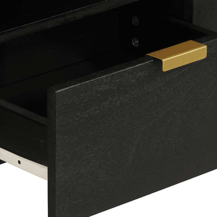 Dulap TV, negru, 105x33x46 cm, lemn prelucrat - WALTI WALTI