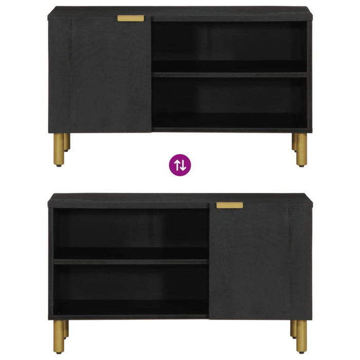 Dulap TV, negru, 80x33x46 cm, lemn prelucrat - WALTI WALTI