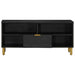 Dulap TV, negru, 100x33x46 cm, lemn prelucrat - WALTI WALTI