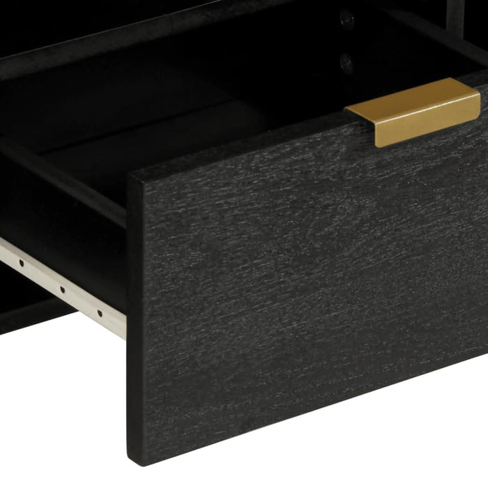 Dulap TV, negru, 100x33x46 cm, lemn prelucrat - WALTI WALTI