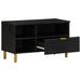 Dulap TV, negru, 80x33x46 cm, lemn prelucrat - WALTI WALTI