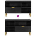Dulap TV, negru, 80x33x46 cm, lemn prelucrat - WALTI WALTI