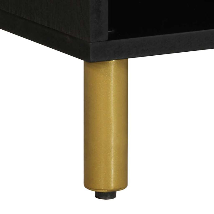 Dulap TV, negru, 80x33x46 cm, lemn prelucrat - WALTI WALTI