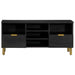 Dulap TV, negru, 100x33x46 cm, lemn prelucrat - WALTI WALTI