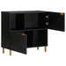 Dulap, negru, 80x33x75 cm, lemn prelucrat - WALTI WALTI