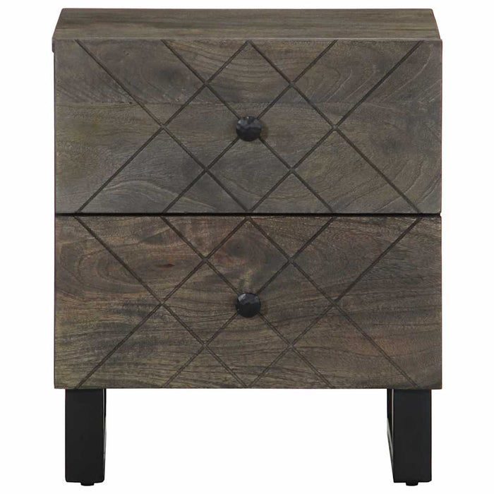 Noptiere, 2 buc., negru, 40x33x46 cm, lemn masiv de mango WALTI
