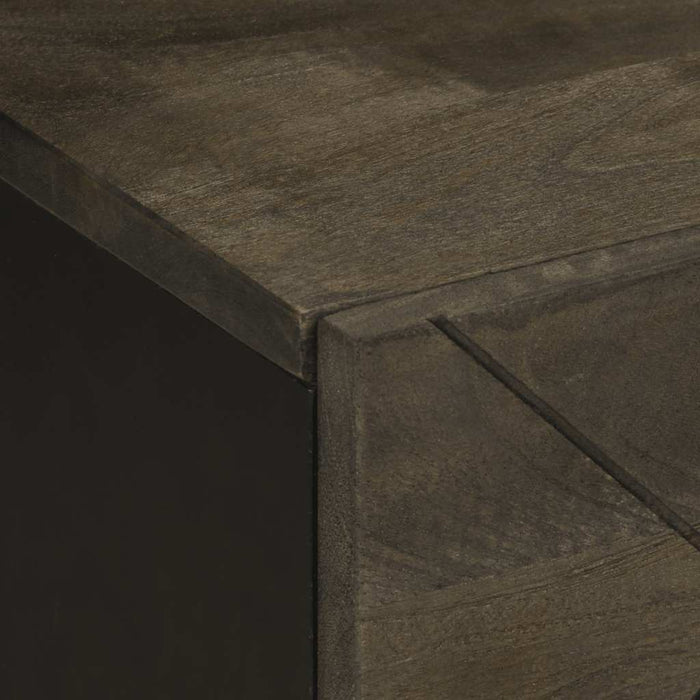 Noptiere, 2 buc., negru, 40x33x46 cm, lemn masiv de mango WALTI