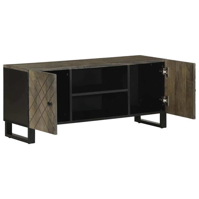 Comodă TV, negru, 105x33x46 cm, lemn masiv de mango WALTI