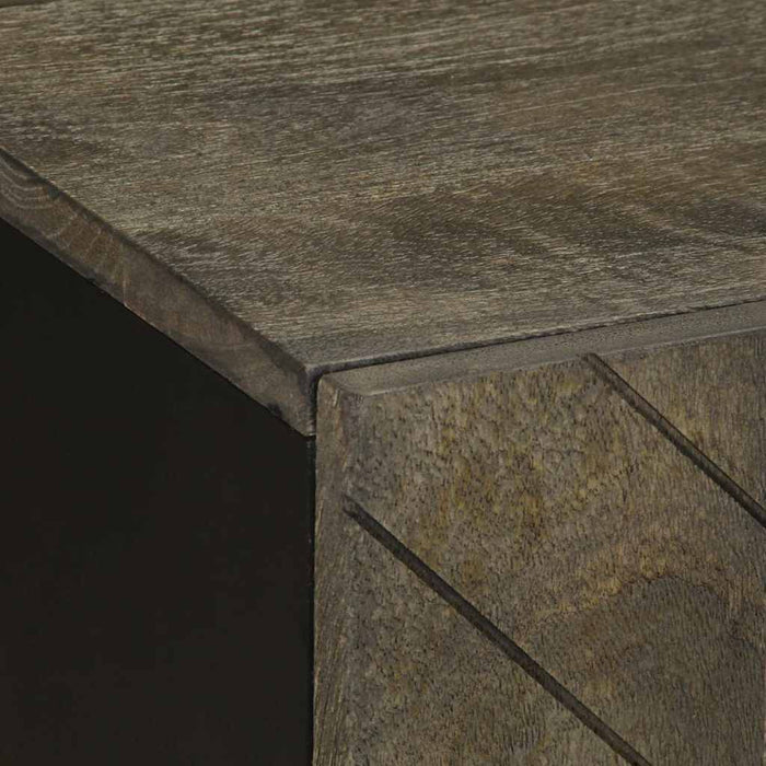Comodă TV, negru, 105x33x46 cm, lemn masiv de mango WALTI