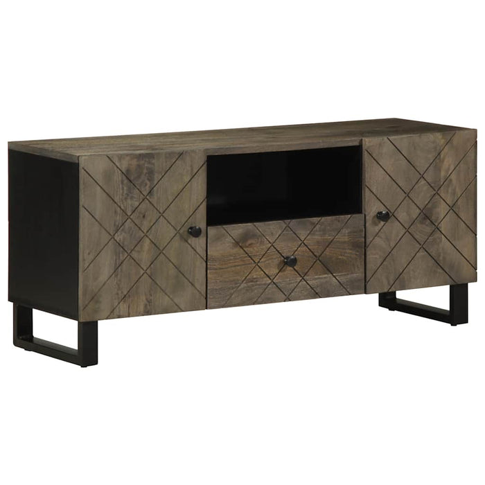 Comodă TV, negru, 105x33x46 cm, lemn masiv de mango WALTI