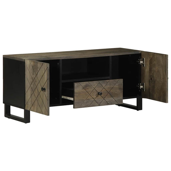Comodă TV, negru, 105x33x46 cm, lemn masiv de mango WALTI