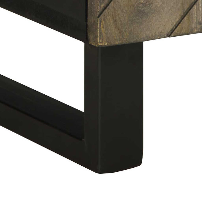 Comodă TV, negru, 105x33x46 cm, lemn masiv de mango WALTI
