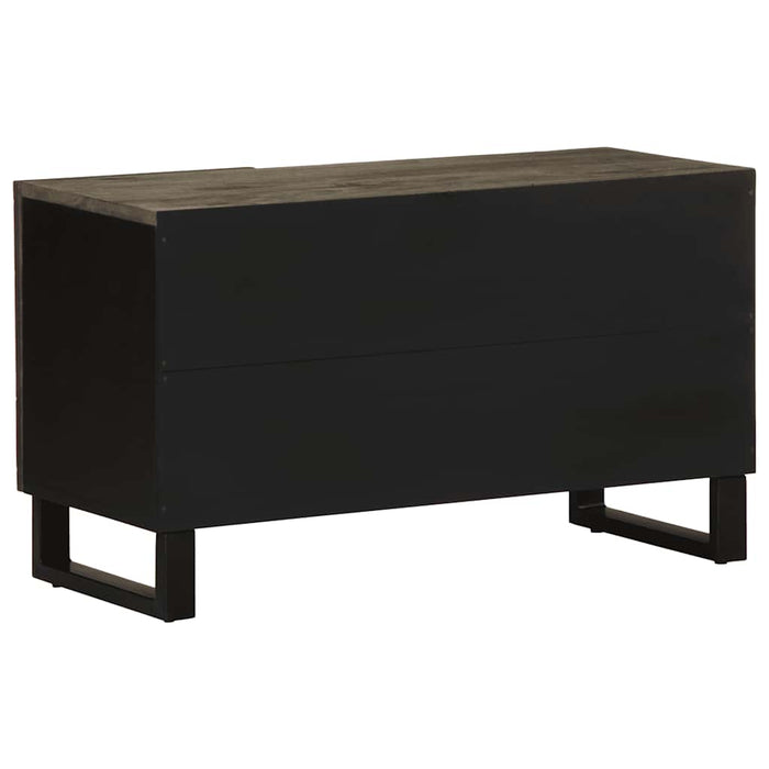 Dulap TV, negru, 80x33x46 cm, lemn masiv de mango - WALTI WALTI