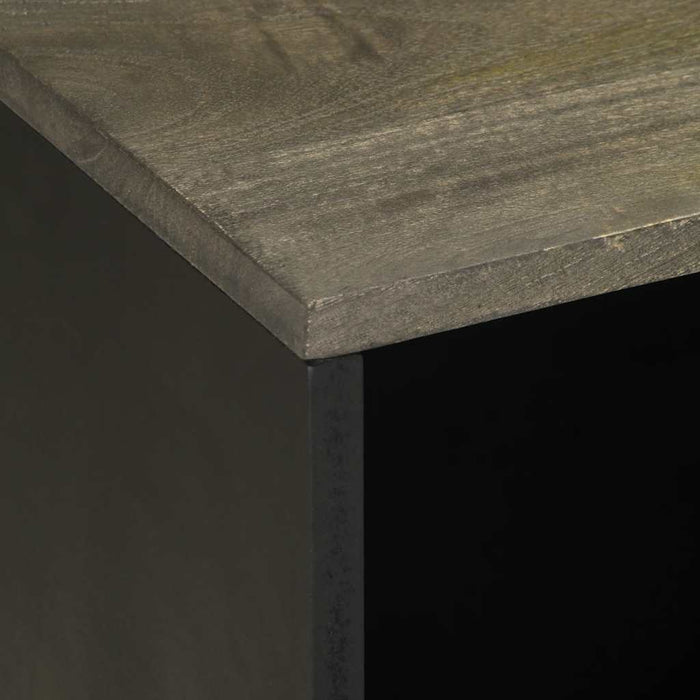 Dulap TV, negru, 80x33x46 cm, lemn masiv de mango - WALTI WALTI