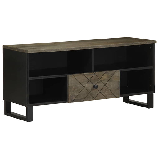 Comodă TV, negru, 100x33x46 cm, lemn masiv de mango - WALTI WALTI