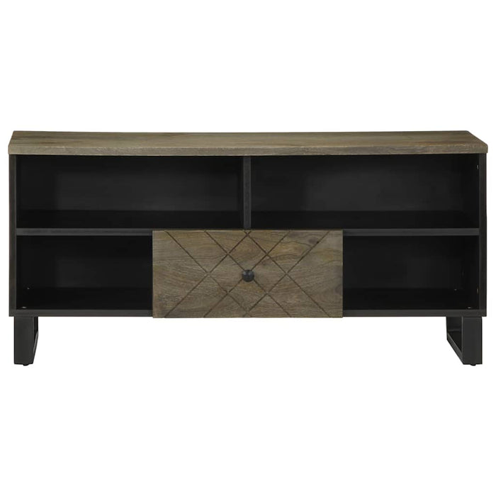 Comodă TV, negru, 100x33x46 cm, lemn masiv de mango - WALTI WALTI