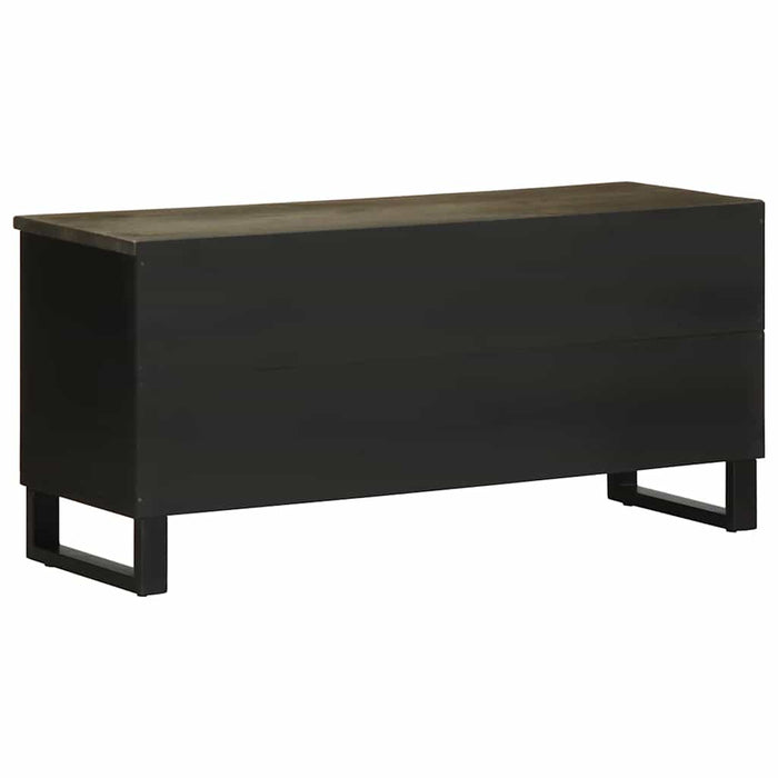 Comodă TV, negru, 100x33x46 cm, lemn masiv de mango - WALTI WALTI