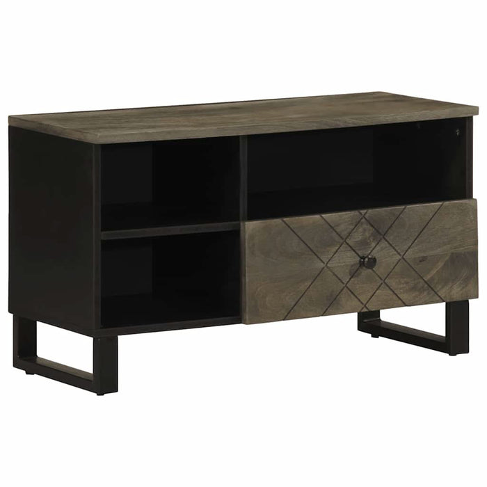 Dulap TV, negru, 80x33x46 cm, lemn masiv de mango - WALTI WALTI