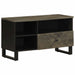Dulap TV, negru, 80x33x46 cm, lemn masiv de mango - WALTI WALTI