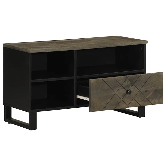 Dulap TV, negru, 80x33x46 cm, lemn masiv de mango - WALTI WALTI