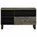 Dulap TV, negru, 80x33x46 cm, lemn masiv de mango - WALTI WALTI