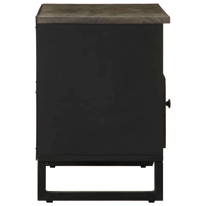 Dulap TV, negru, 80x33x46 cm, lemn masiv de mango - WALTI WALTI