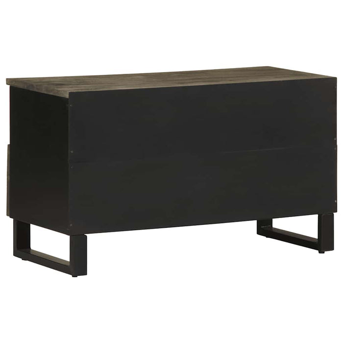 Dulap TV, negru, 80x33x46 cm, lemn masiv de mango - WALTI WALTI