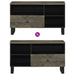 Dulap TV, negru, 80x33x46 cm, lemn masiv de mango - WALTI WALTI