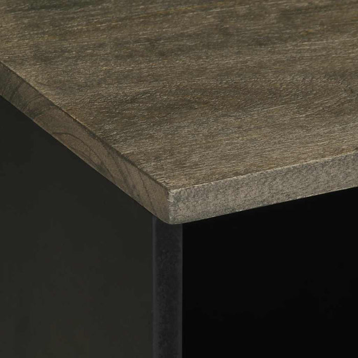 Dulap TV, negru, 80x33x46 cm, lemn masiv de mango - WALTI WALTI
