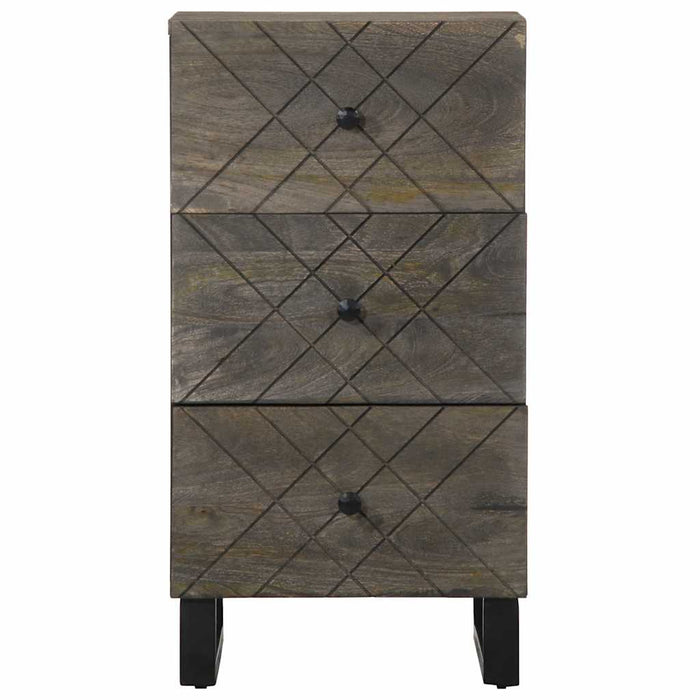 Bufetă neagră 40x33x75 cm lemn masiv de mango - WALTI WALTI