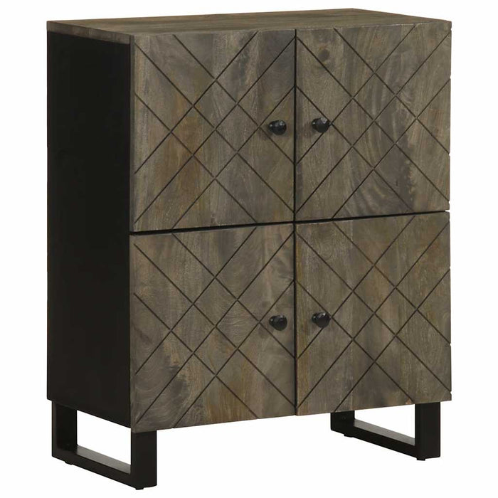 Bufetă neagră 60x33x75 cm lemn masiv de mango - WALTI WALTI