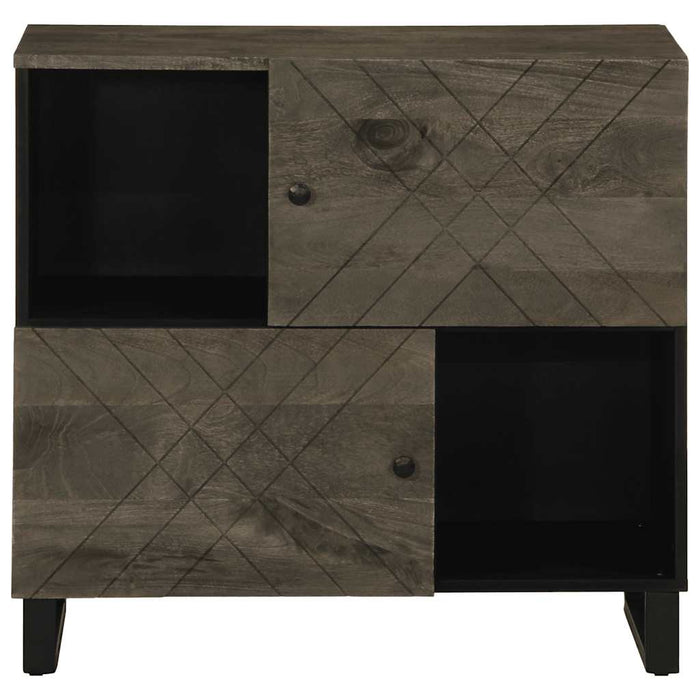 Bufetă neagră 80x33x75 cm lemn masiv de mango - WALTI WALTI