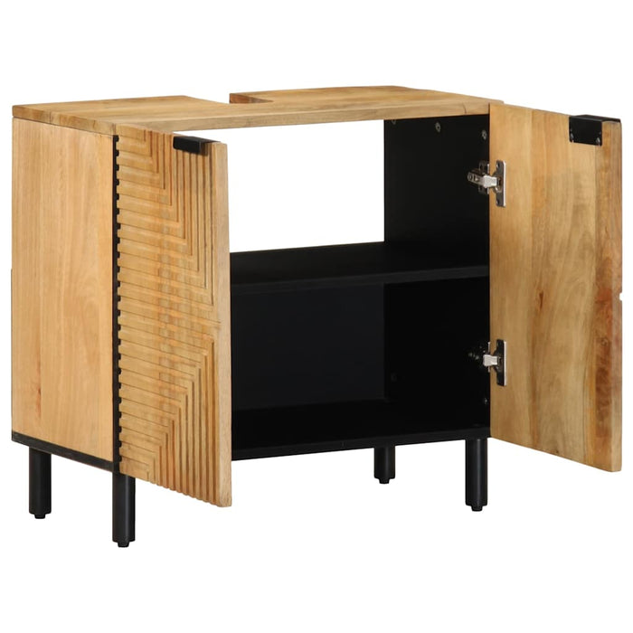 Dulap pentru chiuvetă baie maro 62x33x58 cm lemn masiv de mango WALTI