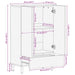 Dulapul maro 60x33x100 cm lemn masiv de mango - WALTI WALTI