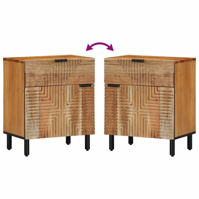 Dulap de noapte Maro 50 x 33 x 60 cm Lemn masiv de acacia - WALTI WALTI