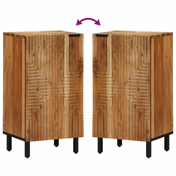 Bufet cu raft cu ușă Maro 40 x 33,5 x 75 cm Lemn de mango solid WALTI