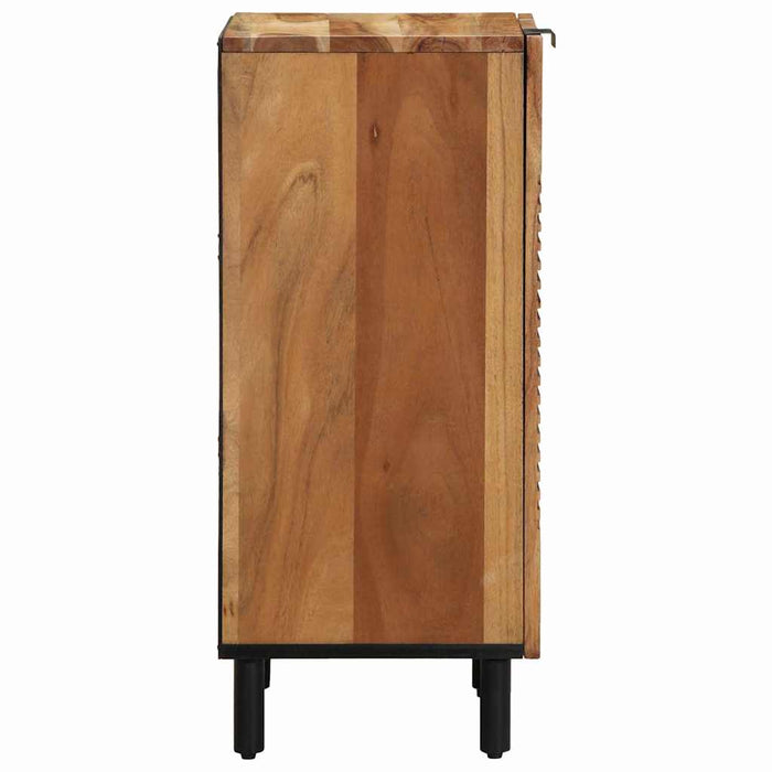 Bufet cu raft cu ușă Maro 40 x 33,5 x 75 cm Lemn de mango solid WALTI