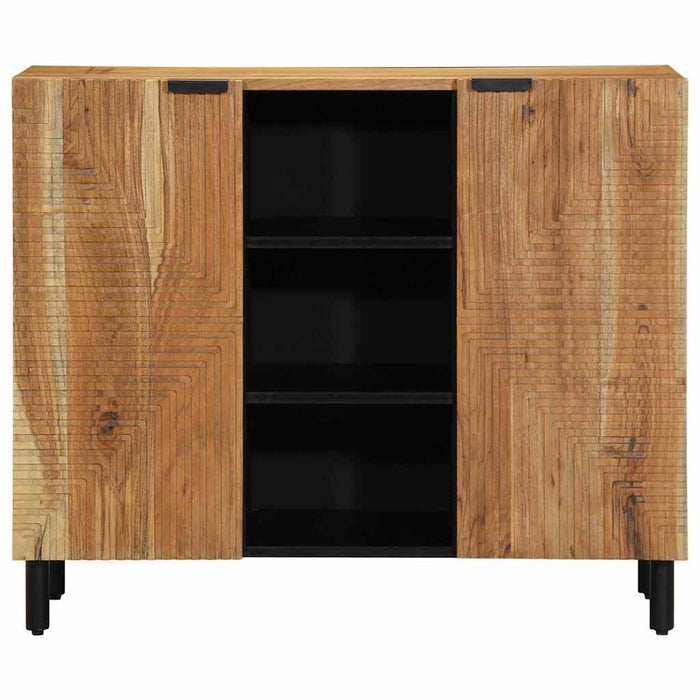 Bufet cu raft cu ușă Maro 90 x 33 x 75 cm Lemn de mango solid WALTI