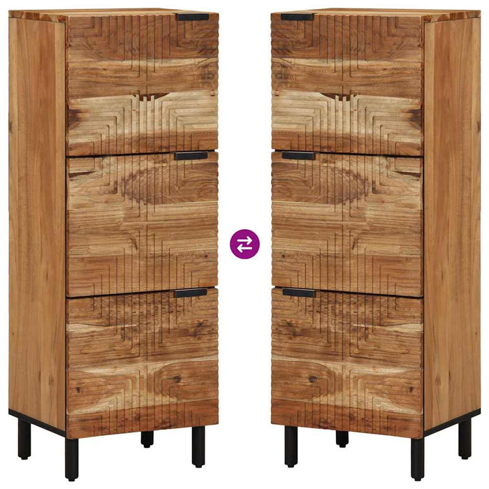 Bufet cu raft cu ușă Maro 40 x 33 x 110 cm Lemn de mango solid WALTI