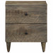 Noptiera gri deschis 40x33x46 cm lemn masiv de mango - WALTI WALTI