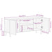 Dulap TV Gri deschis 105x33,5x46 cm Lemn masiv Mango - WALTI WALTI