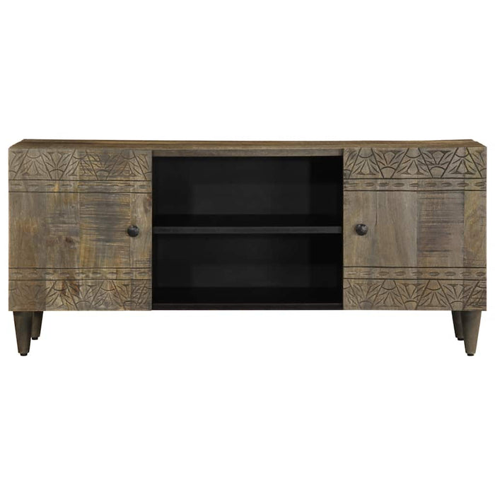 Dulap TV Gri deschis 105x33,5x46 cm Lemn masiv Mango - WALTI WALTI