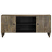 Dulap TV Gri deschis 105x33,5x46 cm Lemn masiv Mango - WALTI WALTI
