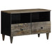 Dulap TV Gri deschis 70x33,5x46 cm Lemn masiv Mango - WALTI WALTI