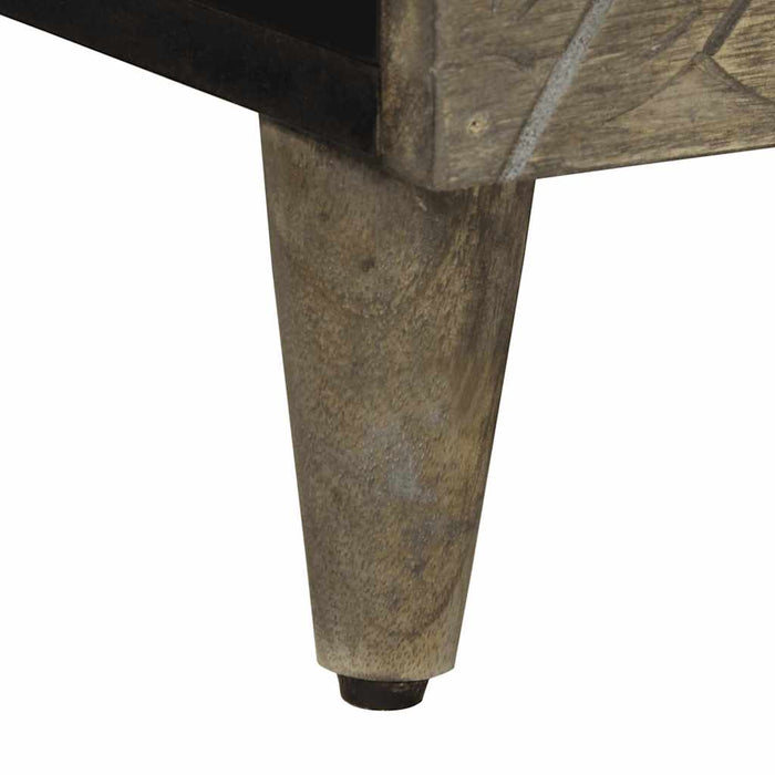 Masuta de cafea gri deschis 80x50x40 cm lemn masiv de mango - WALTI WALTI